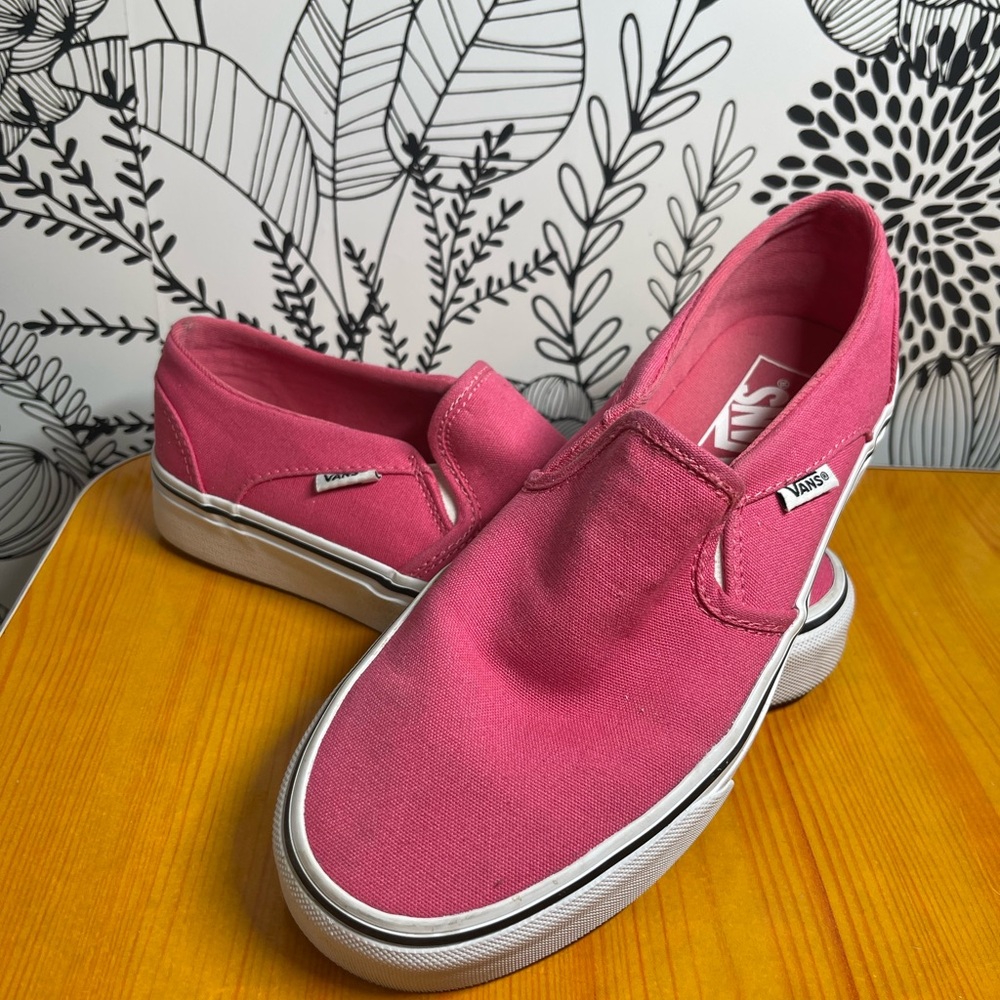 Vans Women's Vibrant Pink Slip-On Sneakers